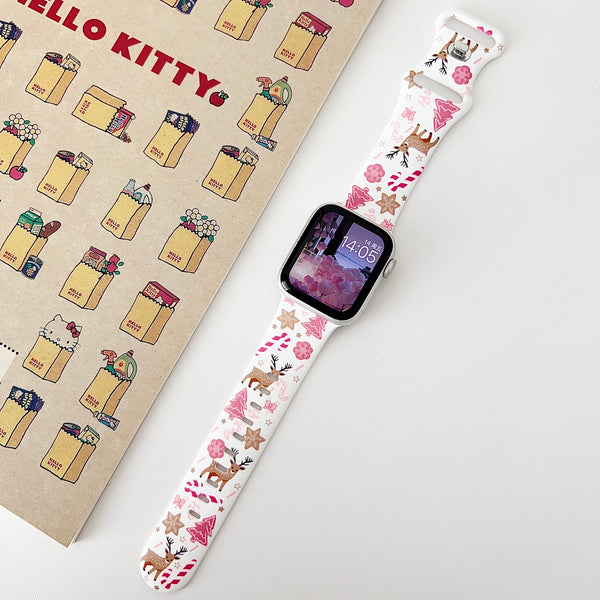 Christmas Silicone Prints in Pink Reindeer