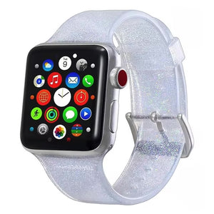 Modbands Blue Jelly Glitter Apple Watch band