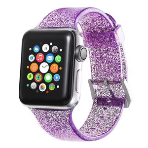 Modbands Blue Jelly Glitter Apple Watch band