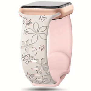 Modbands DuoTone Floral Silicone - Starlight/Pink Sand Apple Watch band