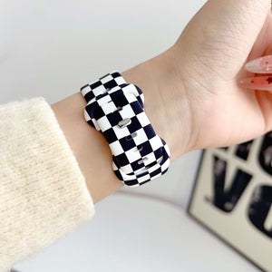 Modbands Checkerboard Silicone - Black Apple Watch band
