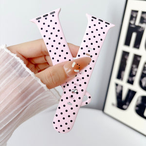 Modbands Polka Dot Silicone - Pink Apple Watch band