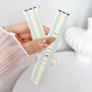 Modbands Stripe Silicone - Blue Apple Watch band