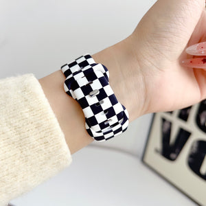 Modbands Checkerboard Silicone - Black Apple Watch band