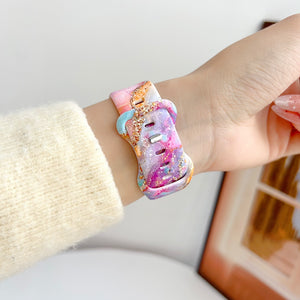 Modbands Marble Silicone - Pink Cosmic Apple Watch band