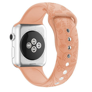 Modbands Pink Sand Classic Silicone Impressions Apple Watch band
