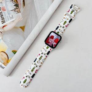 Modbands Christmas Silicone Prints Apple Watch band