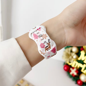 Modbands Christmas Silicone Prints Apple Watch band