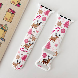 Modbands Christmas Silicone Prints Apple Watch band