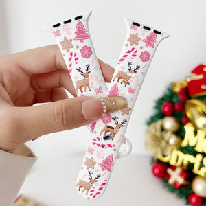 Modbands Christmas Silicone Prints Apple Watch band