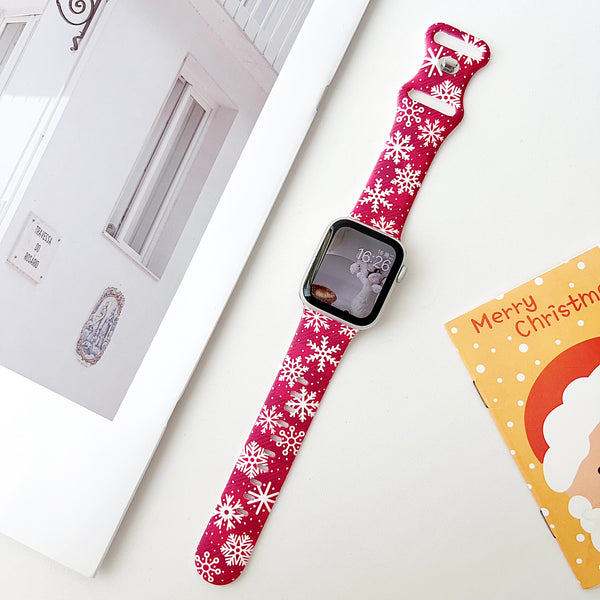 Christmas Silicone Prints in Red Snowflake