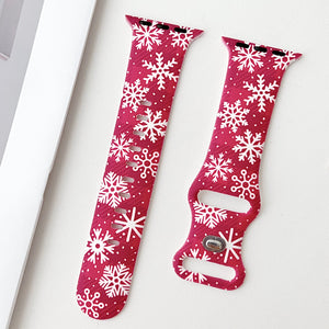 Modbands Christmas Silicone Prints Apple Watch band