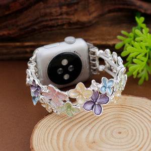 Modbands Hydrangea - Silver Pastel Apple Watch band