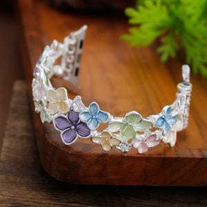 Modbands Hydrangea - Silver Pastel Apple Watch band