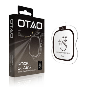 OTAO Rock Glass ceramic screen protector retail box and peel and press applicator for the 49mm Apple Watch Ultra
