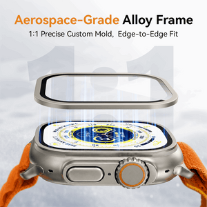 Modbands Titanium Bezel Ceramic Glass Screen Protector for Apple Watch Ultra Apple Case