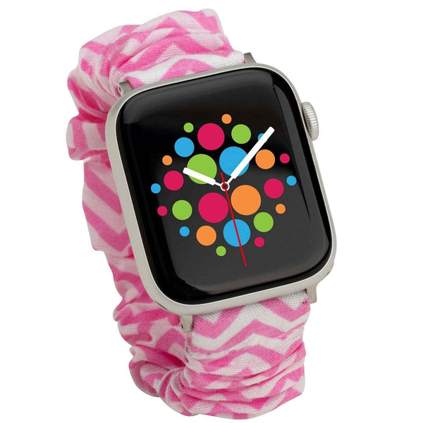 Modbands Pink Chevron Scrunchie Apple Watch band