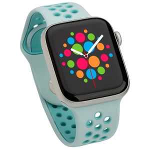 Modbands Black white Silicone Sport Apple Watch band