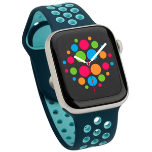 Modbands Black white Silicone Sport Apple Watch band