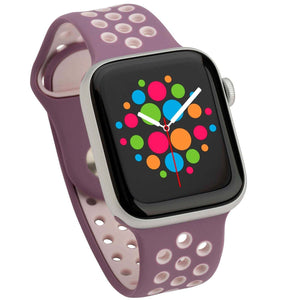 Modbands Black white Silicone Sport Apple Watch band