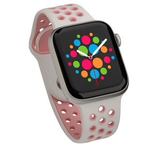 Modbands Black white Silicone Sport Apple Watch band