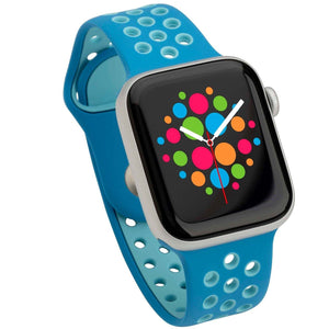 Modbands Black white Silicone Sport Apple Watch band