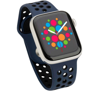 Modbands Black white Silicone Sport Apple Watch band
