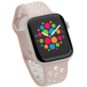 Modbands Black white Silicone Sport Apple Watch band