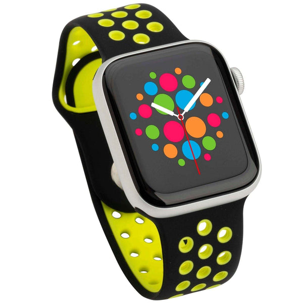 Modbands Black yellow Silicone Sport Apple Watch band