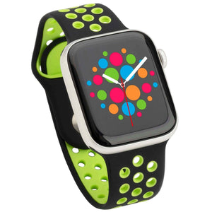 Modbands Black white Silicone Sport Apple Watch band