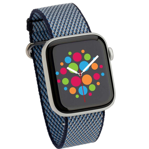 Modbands Blue lattice 42 44 45 46 49mm Woven Nylon Apple Watch band