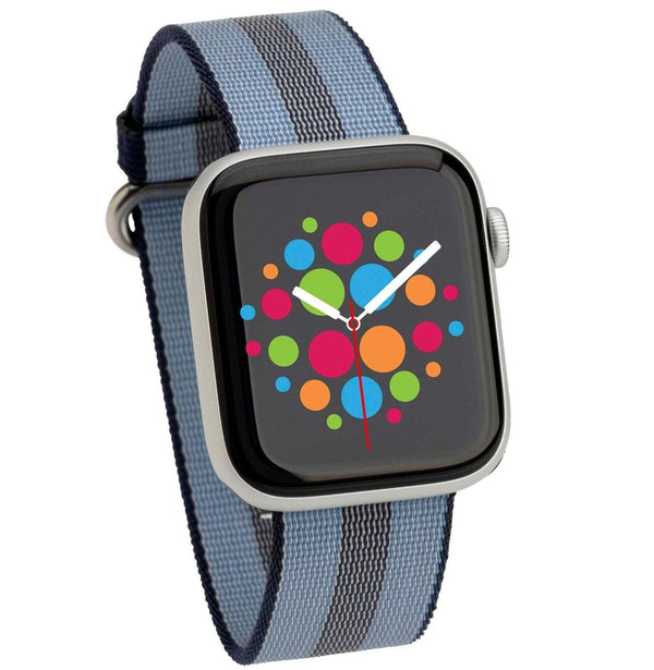 Modbands Blue stripe 38 40 41 42mm Woven Nylon Apple Watch band